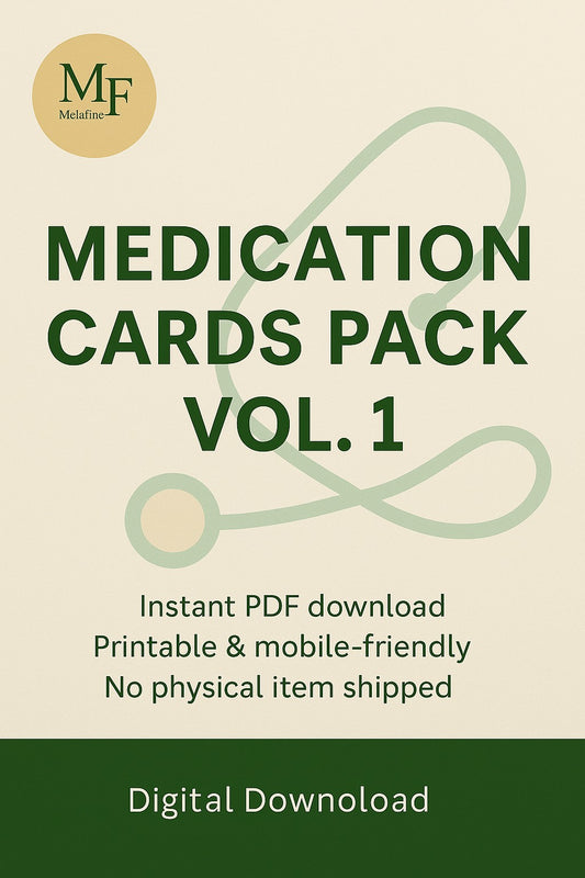 Melafine Medication cards Pack