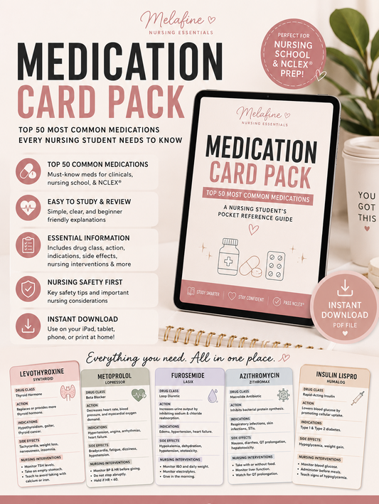 Melafine Medication cards Pack